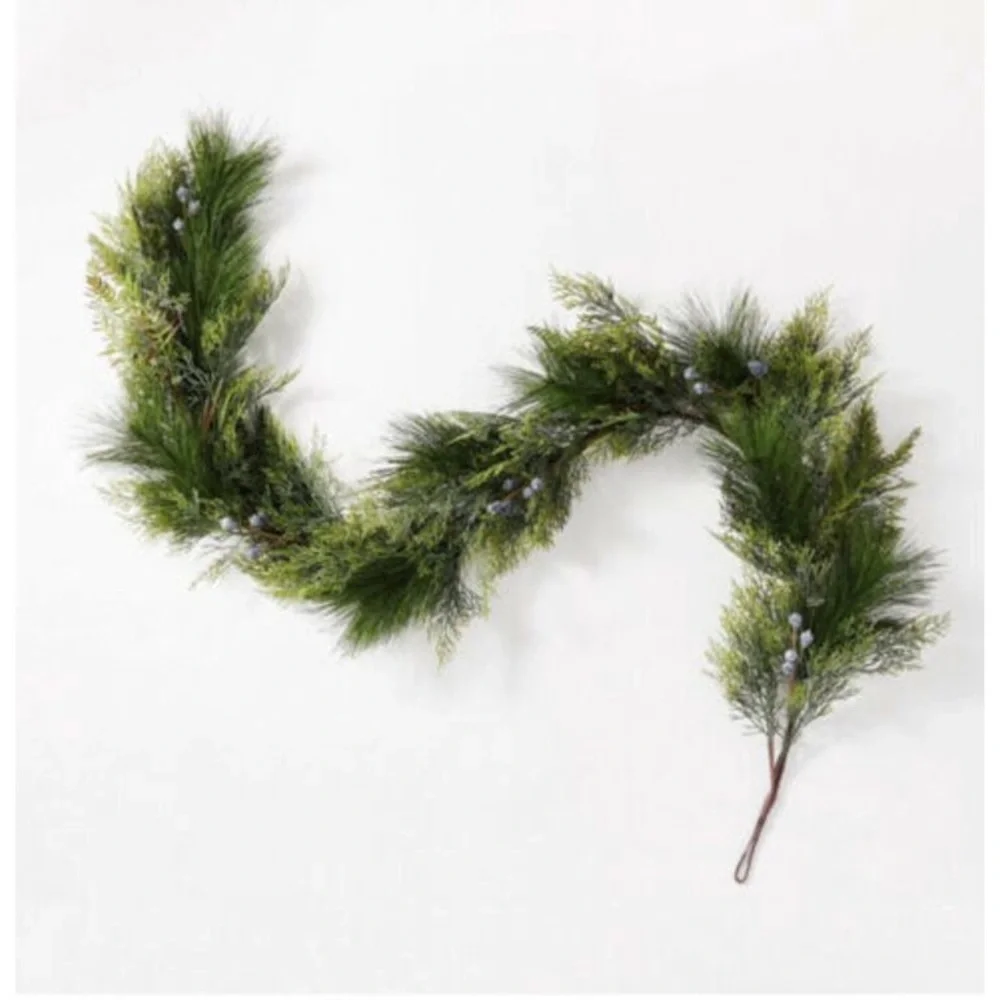 Studio McGee Green Pine and Cedar Holiday Garland